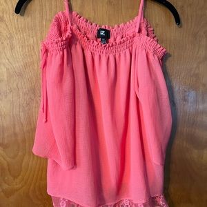 Coral off the shoulder top